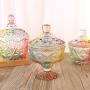 Shelf Floating European Creative Storage Jar Glass Jar Colorful Living Room Snack Cans Melon Jar Storage Tank. (Style : C)