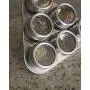 Internets Best Triangle Magnetic Spice Rack | 6 Jars | Round Storage Spice Rack Set | Clear Sift and Pour Lid | Stainless Steel Internets Best Triangle Magnetic Spice Rack | 6 Jars | Round Storage Spice Rack Set | Clear Sift and Pour Lid | Stainless Steel