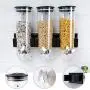 1.5L Wall Hanging Sealed Storage Tank Kitchen Grain Distributor Food Storage Barrel Cereal Machine