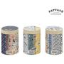 Fat Face Set of 3 Storage Jars Tea Coffee Sugar Caddies in Contemporary Design - Made in UK