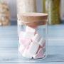 Glass Jar With Lid Cork Column Airtight Canister Storage Bottles Jars Grains Tea Leaf Coffee Beans Candy Food Jar,65X120Mm 300Ml