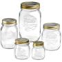 Bormioli Rocco Set Of 4 Food Preserve Jars With Airtight Screw Lid From Quattro Stagioni