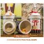 Cool Lemon Fat Chef Ceramic Food Storage Containers with Lids Ornaments Candy Snack Tank Jar Containers Storage Canister Lidded Cookie Jar Decorative Jar Seal Can for Home Decoration