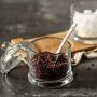 Clear Glass Sugar Bowl Salt Spice Pot Pepper Storage Jar Seasoning Pot Container Condiment Box Holder with Lid and Spoon for Home Kitchen, Round