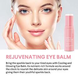 VieBeauti Cooling & Glowing Eye Balm – Hydrating Eye Cream Reduces Puffiness, Discoloration and Wrinkles with Nutrient-Rich Botanicals and Vitamin E – Visible Results in 1 Use (0.35 oz) Pink