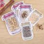 Tenrry Fast and Good Zipper Reusable Food Storage Snack Sandwich Bags Jar Shape Large