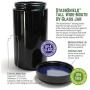 Masterdam Jars 500ml StashShield UV Glass Jar - Smell-Proof Ultraviolet Storage Stash Jar Container Refillable Tall Wide-Mouth