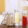 FEOOWV 10 Pcs Empty Square Glass Spice Jars Set for Storing Seasoning Salt Pepper,4oz/120ml, Pour/Sift Shaker Lid