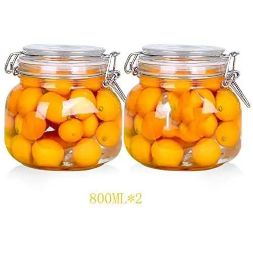 Geschlossene Behälter für Lebensmittel, Getreide, Gläser, Zitronen, Honig, Maracuja, Flaschen, Tank, Würfel-Set, Quadratisch, 800 ml