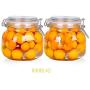 YL LY Sealed Cans Glass Food Grains Jars Lemon Honey Passion Fruit Bottle Storage Tank Square Multi-Piece Set Square 800Ml2