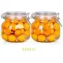 Geschlossene Behälter für Lebensmittel, Getreide, Gläser, Zitronen, Honig, Maracuja, Flaschen, Tank, Würfel-Set, Quadratisch, 800 ml