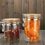 Home Glass Bottles Preserve Stored Food Sealed Cans Storage Cans of Whole Grains Ferment Bottle Kitchen Storage Milk Candy Jar,100x75mm