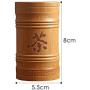 Assiduousic Food Storage Jar Bamboo Tea Box Loose Leaf Tea Box Organic Bamboo Container Tea Canister Portable Airtight Food Storage Canister Chinese Tea Character Engraving Tea Leaf Storage Box