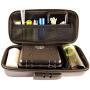 BOMBER CASE - Pax 2 & 3 Deluxe Kit with Large Locking Odor Proof Storage Case, Mini Smell Proof Carry Case, Glass Herb Jar, Bumper End Caps, Aluminum Material Bottle, Locking Zipper (Green)