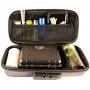 BOMBER CASE - Pax 2 & 3 Deluxe Kit mit Großer, Versiegelter Geruchsdichter Aufbewahrungsbox, Mini Geruchsdichter Tragetasche, Glas-Kräuterglas, Bumper Endkappen, Aluminium Material Flasche, Verschlusszipper (Grün)