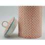 Nicola Spring Tea Coffee and Sugar Canister Storage Jar - Porcelain Blue/Orange Print Design