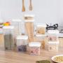 Storage jars Food storage containers Transparent plastic Airtight storage boxes Shaker cans Storage Canister with airtight lid for sugar, tea, coffee, snacks
