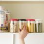 HOMELUNY Pack von 3 lebensmittelechten Trocken- und Feuchtigkeitsbehälter für Lebensmittel, Müsliriegel, Kekse, Reis, Zucker, Mehl, Snacks – klare Behälter zum Trocken- und Frischhalten