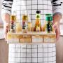 Kitchen Food Storage Jar Airtight Food Storage Kitchen Glass Jar Moisture-Proof Home Multi-Purpose Jam Bottle Cruet Drawer Spice Box Spice Jar Set (Color : Beige)
