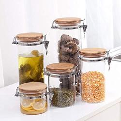 Storage Bottles Glass Container With Lid For Spices Confectioner Food Sundries Tea Coffee Sugar Sealed Kitchen Jar,450Mlb151