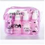 Travel Supplies Portable Sub-Bottle Set Cream Jar Spray Bottle Refillable Dispensing Tool Cream Lotion Cosmetic Container (Color : Pink, Material : Plastic)