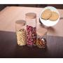 5 Pcs/Set Transparent Glass Jars Seal Jars Grains Storage Bottles Spice Jar Kitchen Storage Cans Kitchen Storage Organization