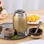 ONEISALL Stainless Steel Food Jar - 24oz Kids and Adults Lunch Thermos with Folding Spoon - Baby Food Storage Container Flask (Gold)