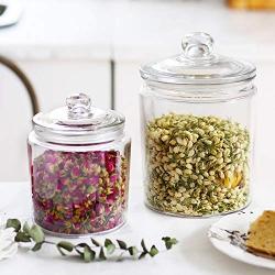 WH- Transparent Sealed Glass Jar With Lid Kitchen Food Grains And Dry Beans Classification Of Tea Kimchi Storage Bottle Storage (Size : 12x15.6cm)