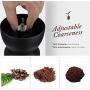 Xigeapg Manual Coffee Grinder with Storage Jar,Soft brush, Conical Ceramic Burr Quiet and Portable