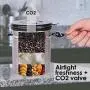 Houseables Airtight Coffee Canister, Grounds Container, Date Tracker, 1/8 Cup Scoop, 16 Oz Vault, CO2 Valve, Stainless Steel, Espresso Bean Containers, Storage Tin, Nuts, Sugar, Flower, Kitchen, Tea Houseables Airtight Coffee Canister, Grounds Container, Date Tracker, 1/8 Cup Scoop, 16 Oz Vault, CO2 Valve, Stainless Steel, Espresso Bean Containers, Storage Tin, Nuts, Sugar, Flower, Kitchen, Tea