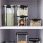 Sealed Can Transparent Plastic Bottle Modern Snacks Candy Plate Candy Jar Creative Candy Storage Cans With Lid Storage Tank Creative Sugar Cans Plastic Storage Tank Ornaments (Size : L)