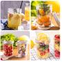 16OZ Mason Jar, Hanamichi Ball Mason Jar Quilted Jelly Jars with lids, For Canning - Freezing - Preserving - Beverages & Jar Decor - Microwave & Dishwasher Safe