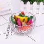 Glass Jar Embossed Candy Bowl with Lid, Crystal Lid Storage Tank, for Wedding Promotion, Set of 2 (Diameter: 4.2 Inches)