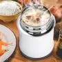 ZEL-CHUFANG Edelstahl Vakuumisolierter Suppentopf, Thermos Dichtungslatz Food Jar, Lunch Box Lebensmittelbehälter für Schule Picknick Büro Genießen Sie ein heißes Mittagessen unterwegs.