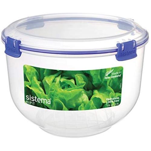 Sistema Klip It Collection Lettuce Crisper Food Storage Container, 118 Ounce/ 14.75 Ounce