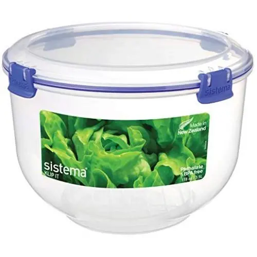 Sistema Klip It Collection Lettuce Crisper Food Storage Container, 118 Ounce/ 14.75 Ounce Sistema Klip It Collection Lettuce Crisper Food Storage Container, 118 Ounce/ 14.75 Ounce