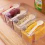 MUTANG Wandspülbare Gewürzbehälter, Drehbare Gewürzbox, Kreative Küchenaufbewahrung, Kunststoff Gewürzbehälter, Transparente Würze Box, Condiment Box (Farbe: 3-Schichten)