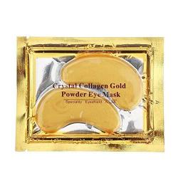 Adofect 30 Pairs Gold Eye Mask Power Crystal Gel Collagen Masks, Great For Anti Aging, Dark Circles & Puffiness