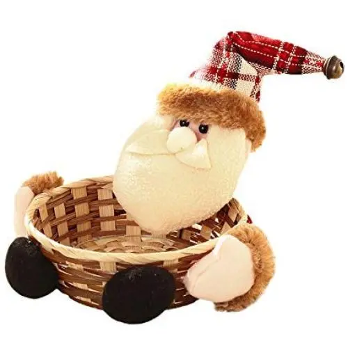 Weihnachts-Süßigkeitenkorb, Party-Geschenkehalter, Weihnachten Aufbewahrungsbehälter, Obstkorb, Box, Jar, Santa Claus Süßigkeitenkorb, Geschenk für Zuhause, Party-Dekoration, Aufbewahrungsbehälter, Geschenk