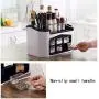 YJYLJ Condiment Box, Household Storage Rack Seasoning Bottle Seasoning Jar Household Condiment Storage Box Kitchen Utensils Home Rack 40 47 21cm