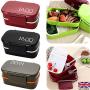 Plastic Lunch Box Food Container Sandwich Storage Box Double Layer Bento Box Set