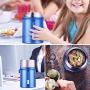 Insulated Food Jar School Lunch Container 26 oz Wide Mouth Stainless Steel Thermos LuenHego Leak Proof Vacuum Thermal Flask with Folding Spoon for School Office Picnic Travel Outdoors - Royal Blue