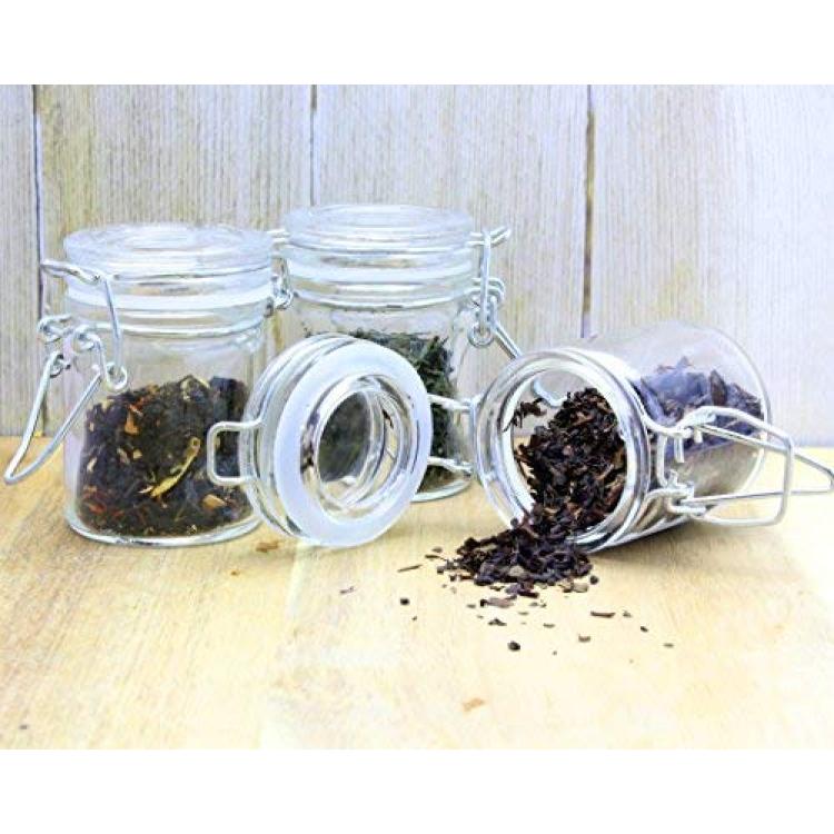 Glass Spice Jar with Hinge, 3 oz