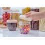 Transparent Storage containers with lid, Round Plastic Jars Durable Regular Mouth Jars-A 450mlx3