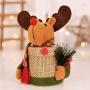 Amosfun 3Pcs Christmas Candy Jar Santa Claus Snowman Elk Cookie Jars Food Storage Container Gift Bottle Holder for Christmas Party Ornament