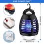 Elfeland Electric Mosquito Killer Mosquito Lamp USB Powered Trap Gnat with Hanger for Indoor Outdoor