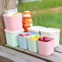 BESTONZON Airtight Food Storage Container Cereal Rice Grain Beans Flour Storage organizer Container bin jar With Lid (Blue, Large Size)