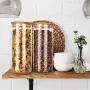 Bouteilles de Rangement en Verre COPRREL avec Couvercles en Bambou Set de 3 pour Cuisine, Canisters pour Café, Farine, Sucre, Bonbons, Biscuits, Épices et Plus. 950 ml (32.5 oz) Bouteilles de Rangement en Verre COPRREL avec Couvercles en Bambou Set de 3 pour Cuisine, Canisters pour Café, Farine, Sucre, Bonbons, Biscuits, Épices et Plus. 950 ml (32.5 oz)