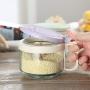 LLDKA 3 in 1 Storage Condiment Dressing Glass Kitchen Box Storage Container Sealed jar Spice Jars Sugar Jar