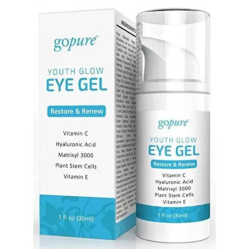 Gel Oculaire goPure - avec Cellules Souches de Plantes, Matrixyl 3000, Aloe Vera - 1oz Gel Oculaire goPure - avec Cellules Souches de Plantes, Matrixyl 3000, Aloe Vera - 1oz
